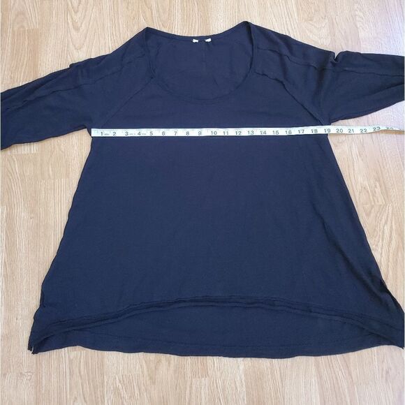 Caslon High-Low Cotton Long Sleeve Tee size Small in Black - Picture 9 of 11